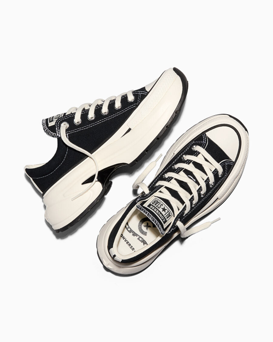 Canvas Platform Low Top Sneaker - Black - Black/Egret/Black