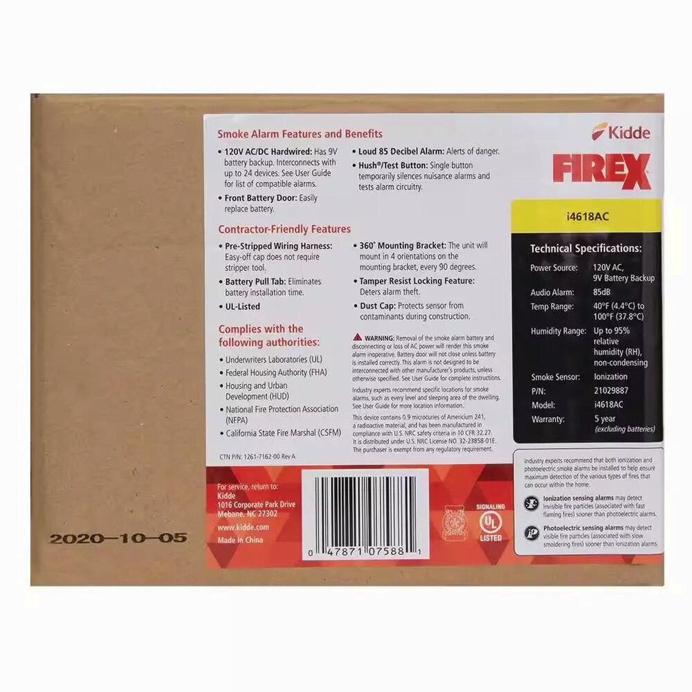 Firex Hardwired Ionization Smoke Detector 4-Pack - i4618 – Capricorn ...