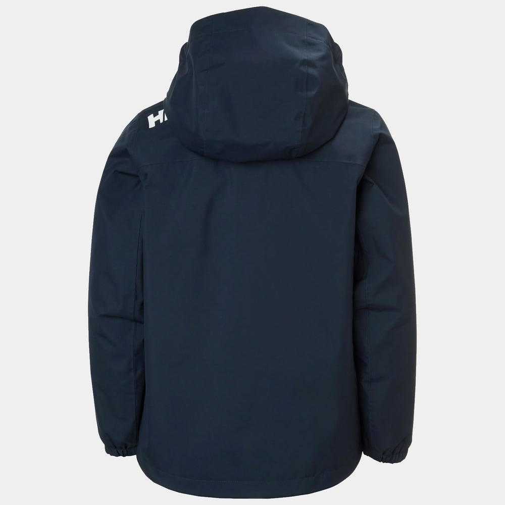 Kids' Fleece-Lined Rain Jacket - White
