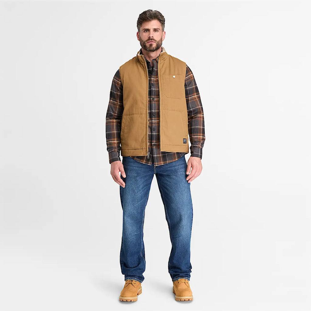 Men's Fleece-Lined Twill Vest