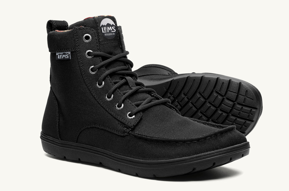 Men's Vegan Casual Lace-Up Boot - Black