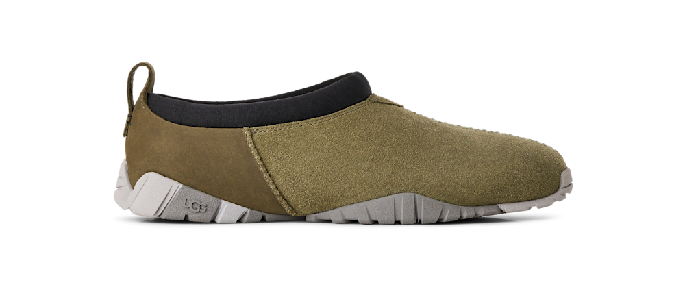 Men's Suede and Nubuck Slip-On Shoe - Olive