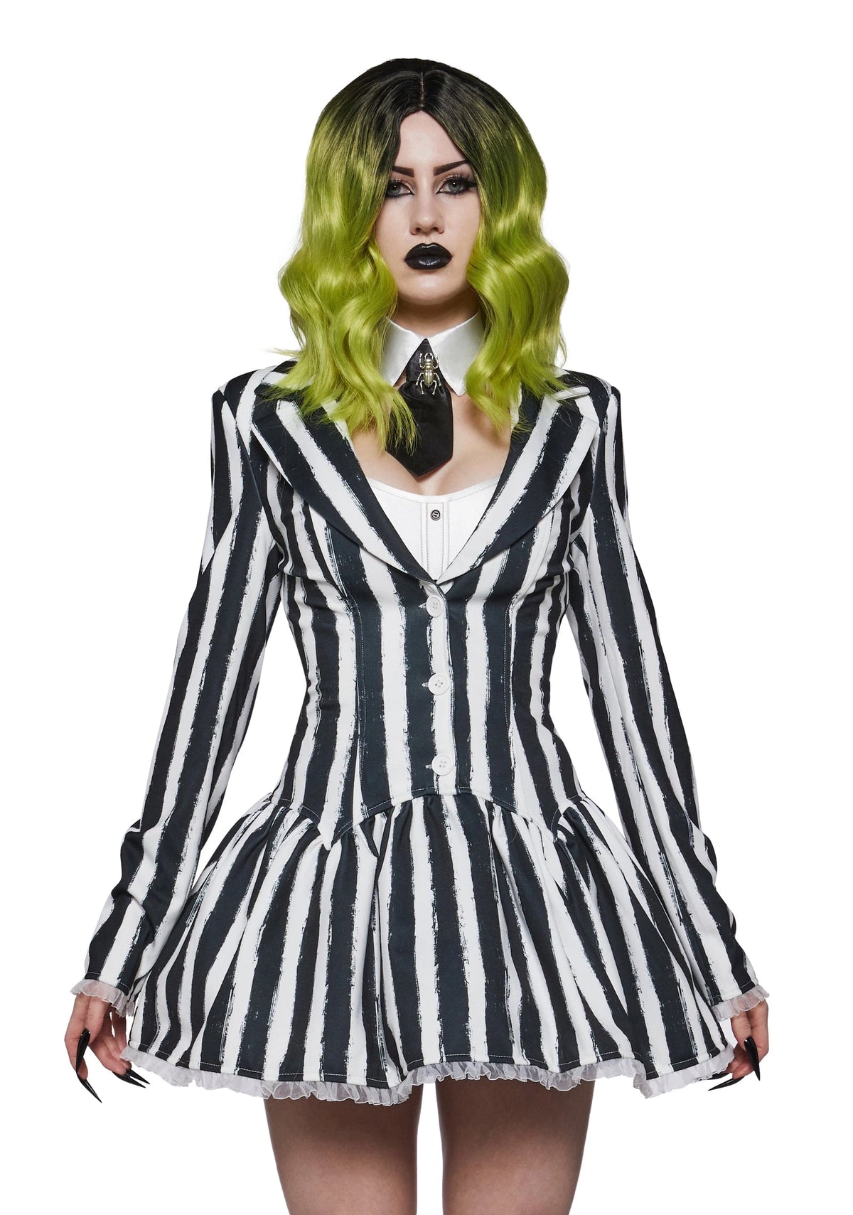 Black & White Striped Blazer Dress Costume