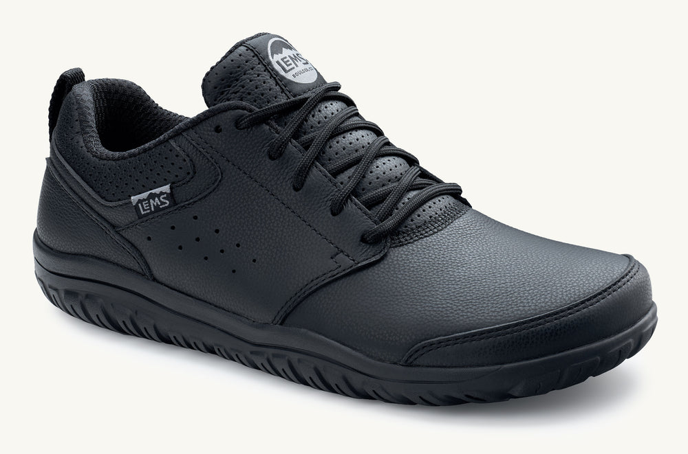 Women's Leather Zero-Drop Sneaker - Ebony