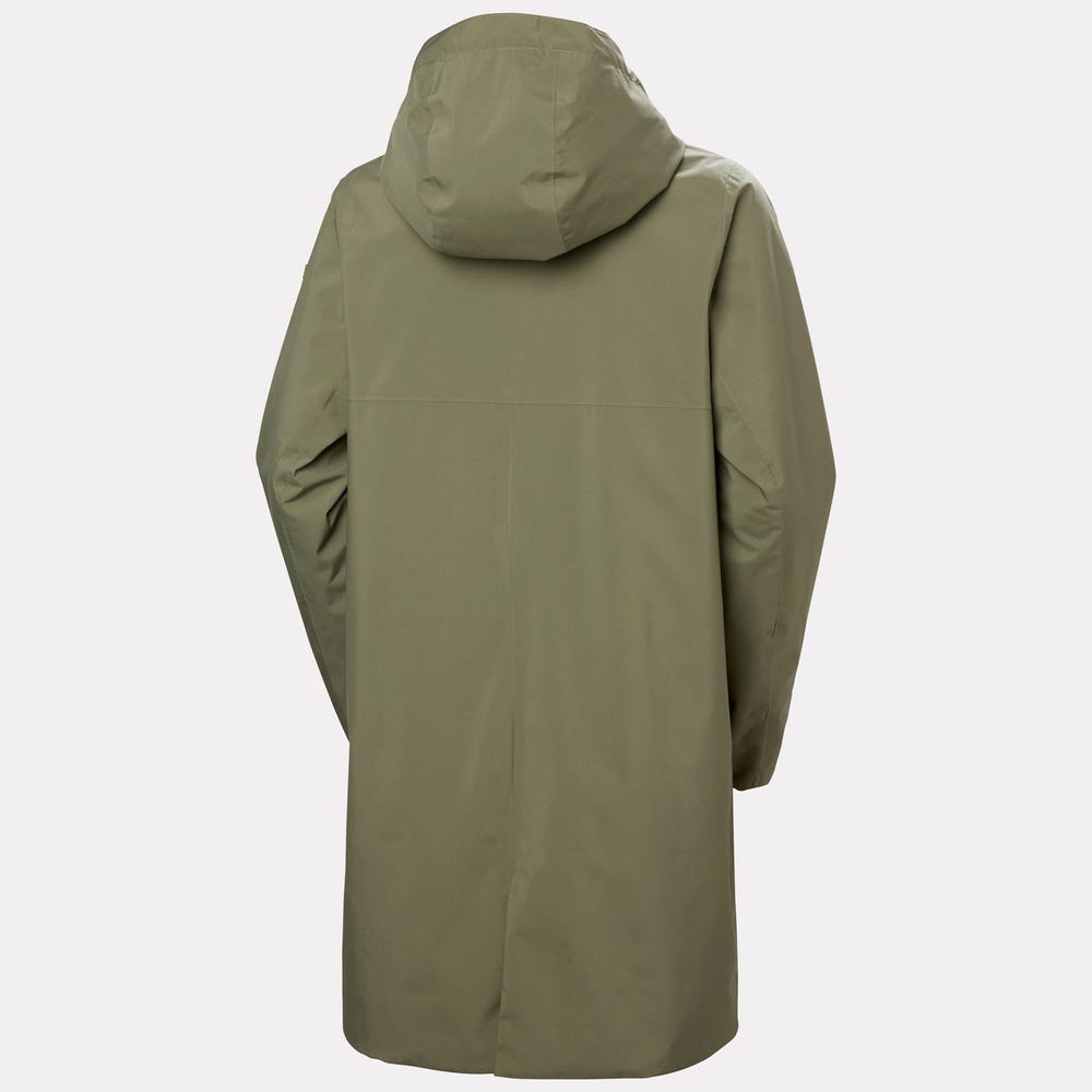 Women's Hooded Raincoat - Green
