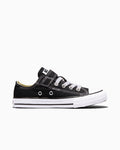 Kids' Easy-On Canvas Low Top Sneaker - Black - Black/Natural/White