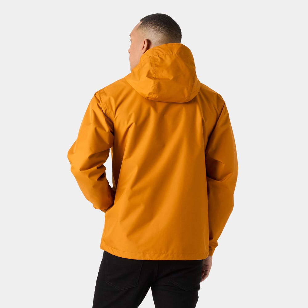 Men's Waterproof Rain Jacket - Mustard