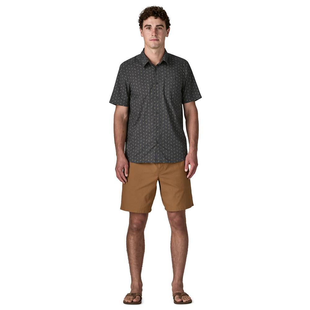 Men's Short-Sleeve Button-Up Shirt - Navy