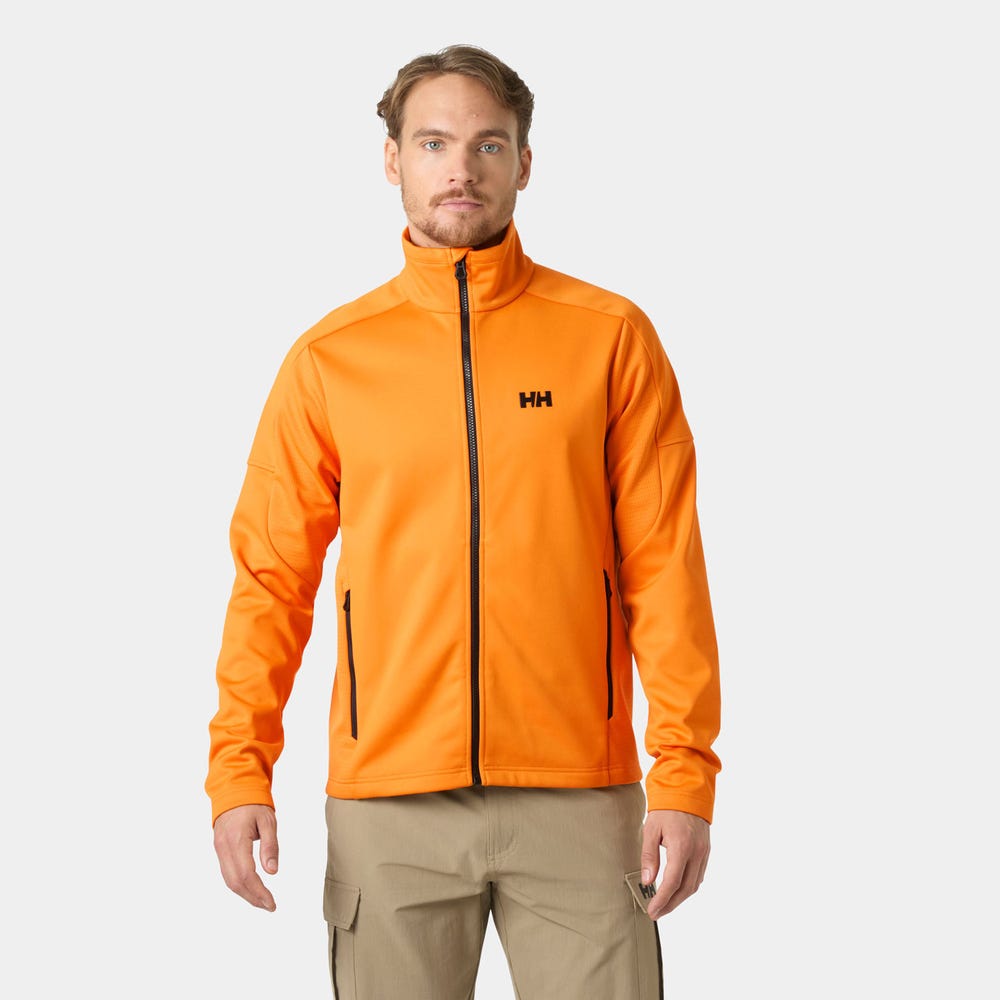 Men's Full-Zip Fleece Jacket - Orange