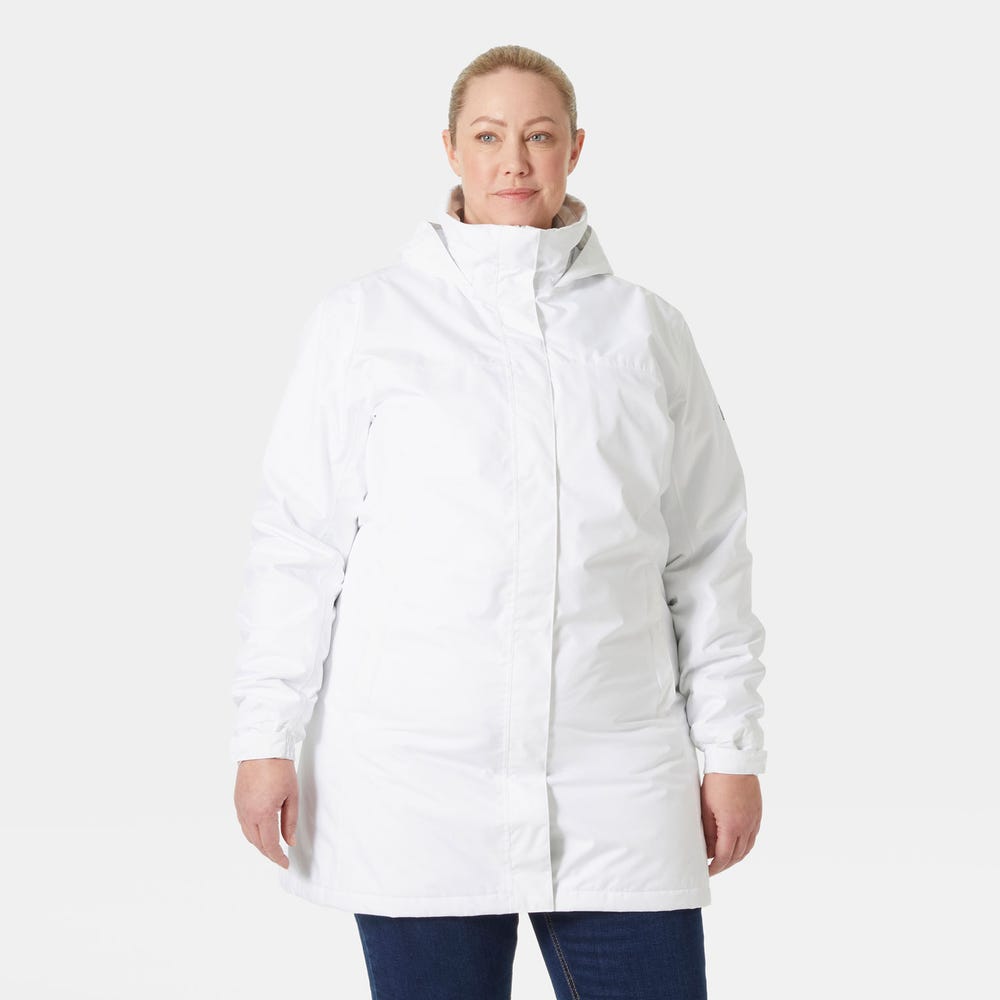 Women's Insulated Rain Coat - White