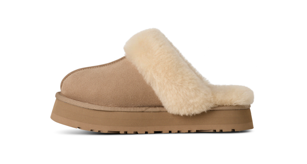 Women's Suede Platform Slipper - Brown