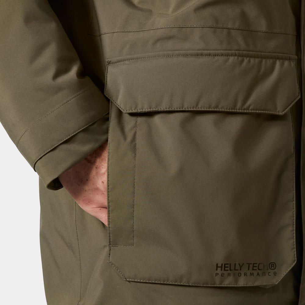 Men's Insulated Waterproof Parka - Gray Green