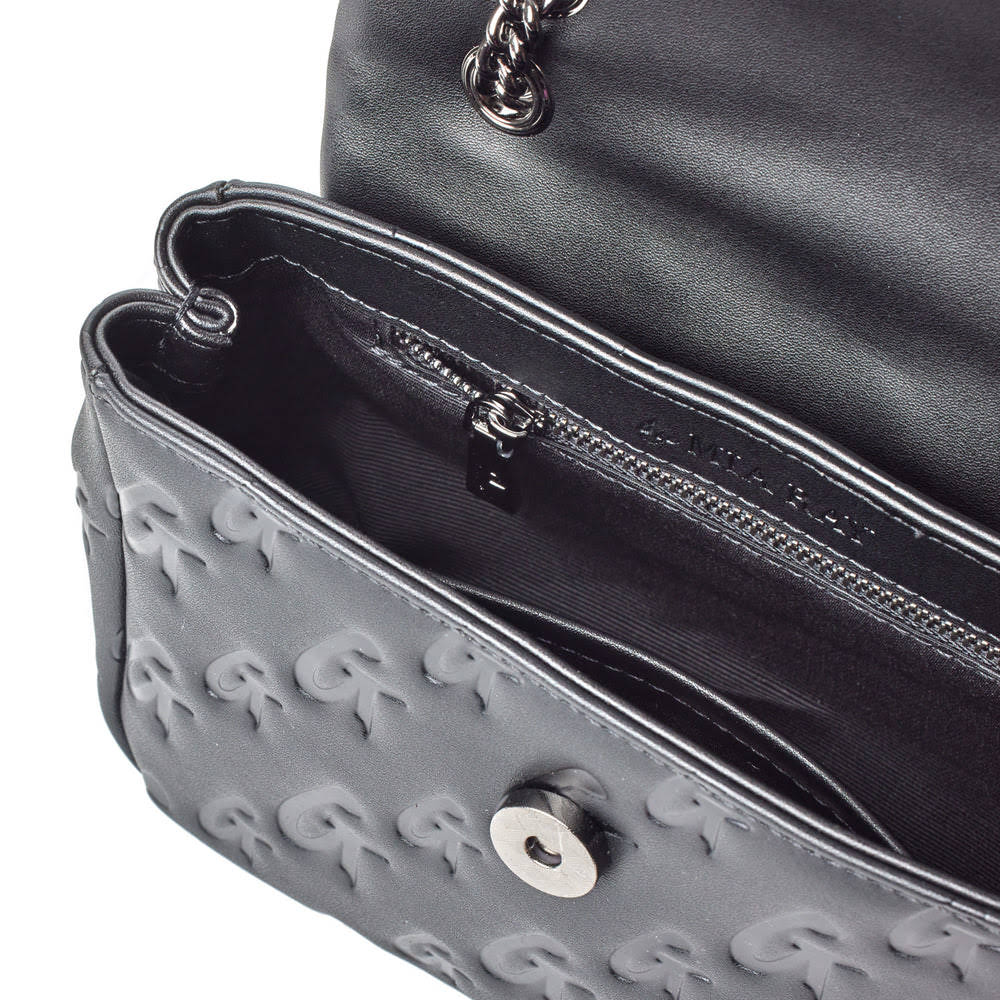 Mini Chain Strap Flap Bag - Black