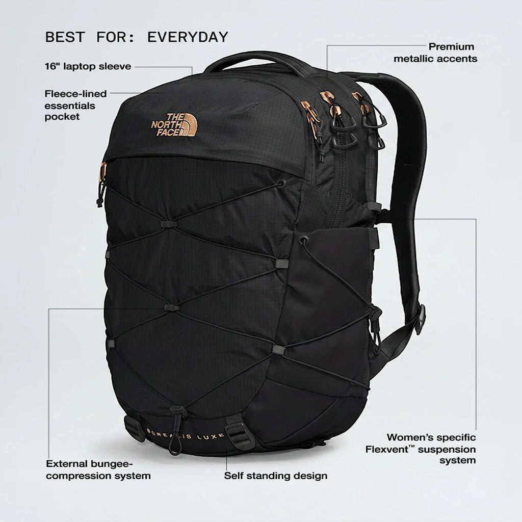 Women's Commuter Backpack - Black/Coral