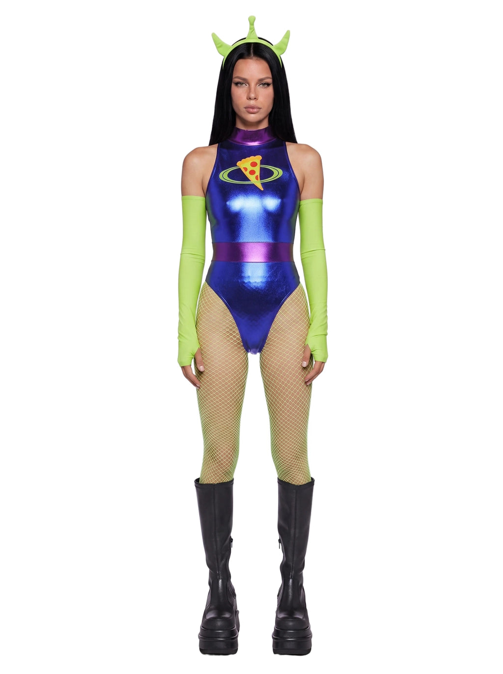 Metallic Alien Costume Set - Blue