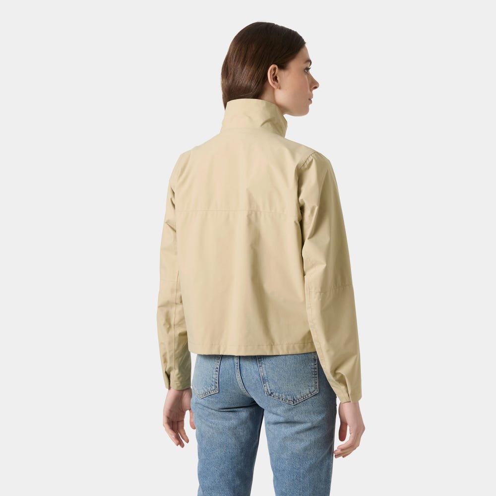 Women's Cropped Utility Rain Jacket - Cream