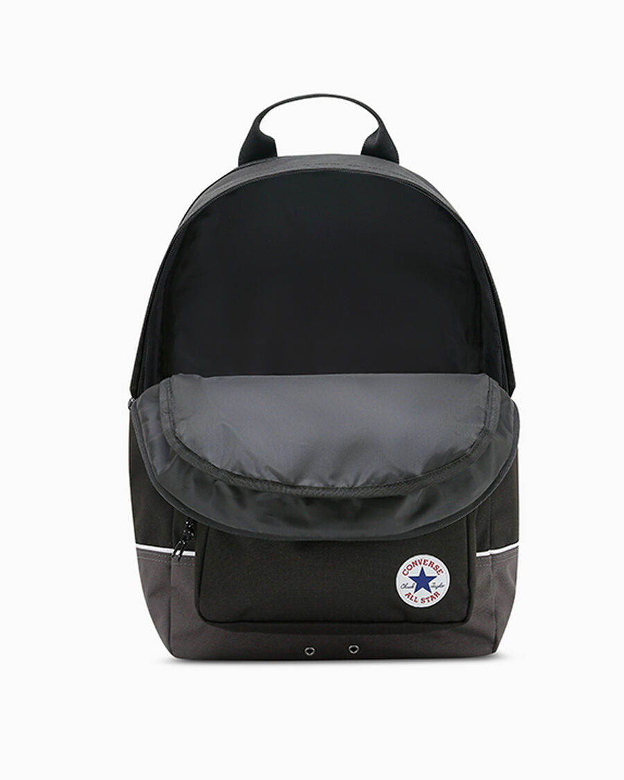 Unisex Coated Woven Everyday Backpack - Black - Black