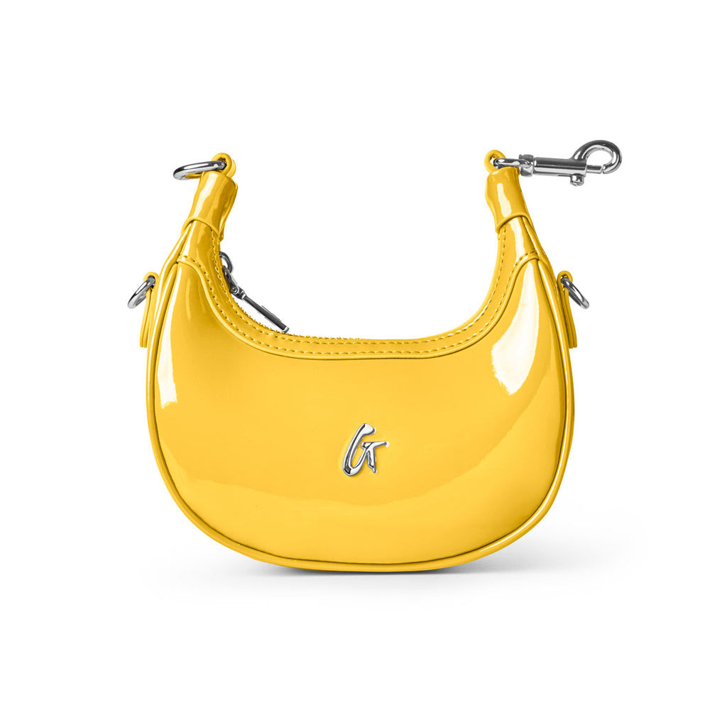 Mirrored Mini Hobo Bag - Yellow