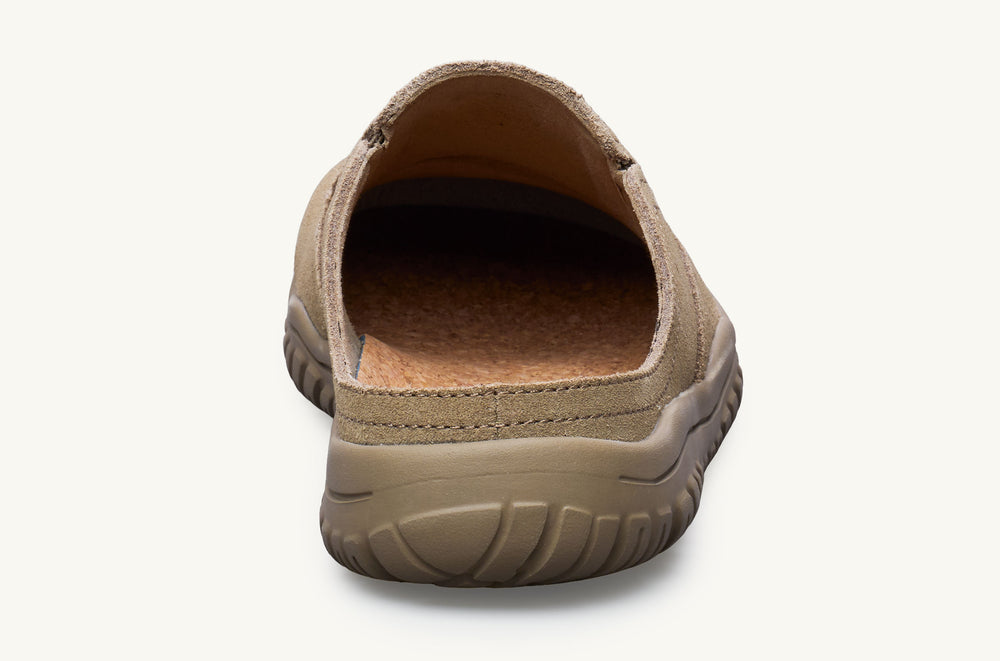 Women's Suede Open-Heel Clog - Latte