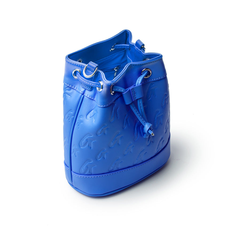 Mini Patterned Bucket Bag - Blue