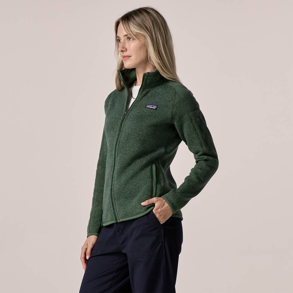 Women's Recycled Knit Fleece Jacket - Black
