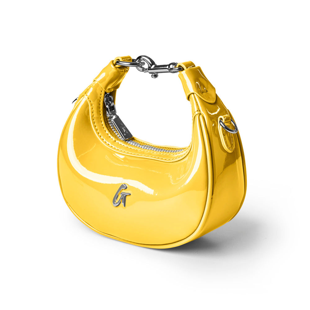 Mirrored Mini Hobo Bag - Yellow