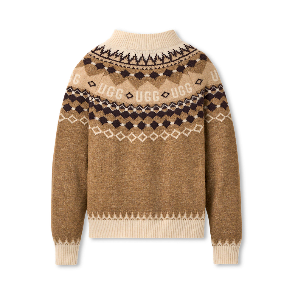 Women's Fair Isle Crewneck Sweater - Grey