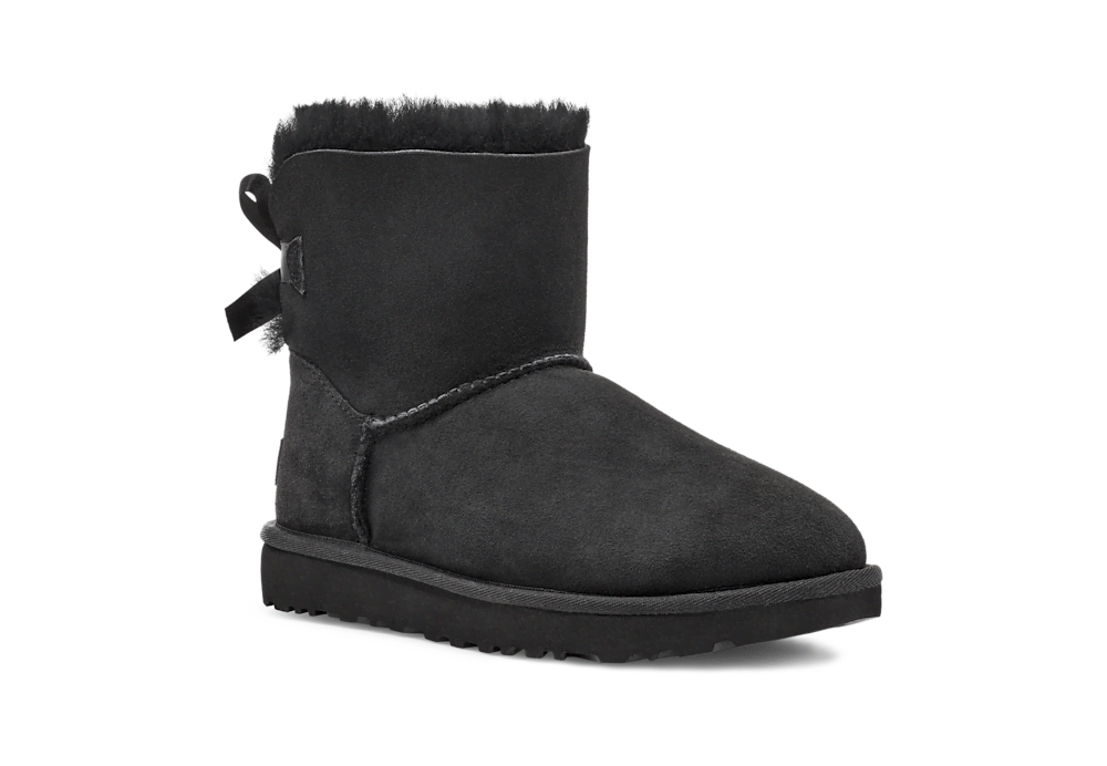 Women's Mini Sheepskin Bow Boot - Moonlight