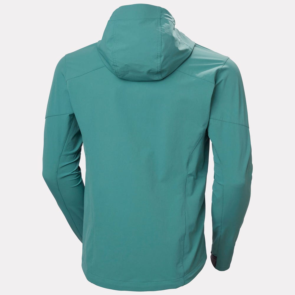 Men's Stretch Hooded Softshell Jacket - Black
