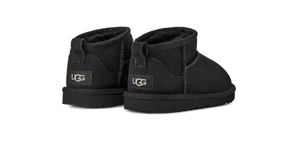 Kids' Low Shaft Sheepskin Boot - Black