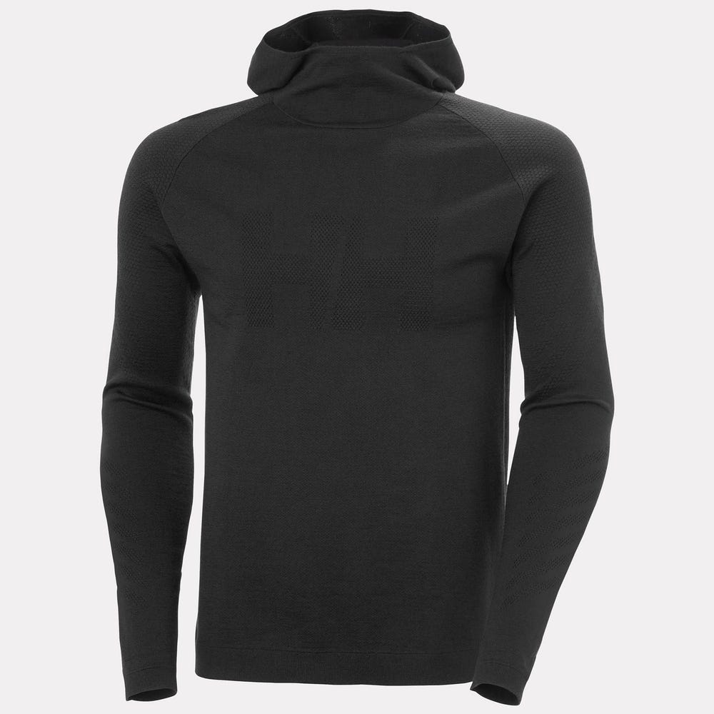 Men's Merino Wool Base Layer Hoodie - Blue