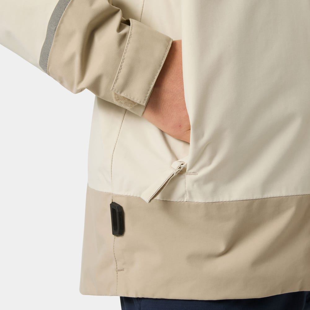 Juniors' Hooded Sailing Rain Jacket - Cream