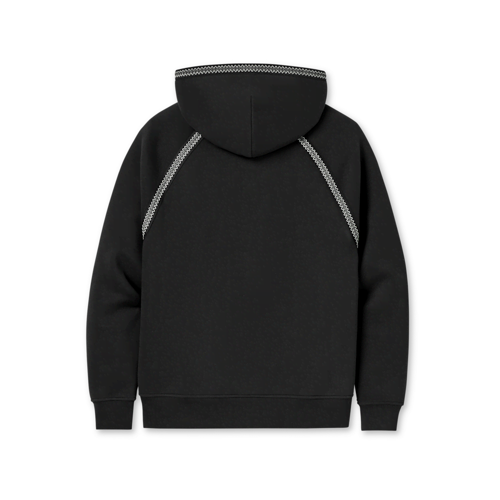 Men's Oversized Full-Zip Hooded Sweatshirt - Brown