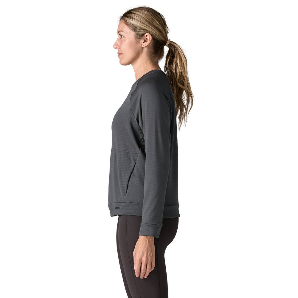 Women's Grid Fleece Crewneck Pullover - Blue