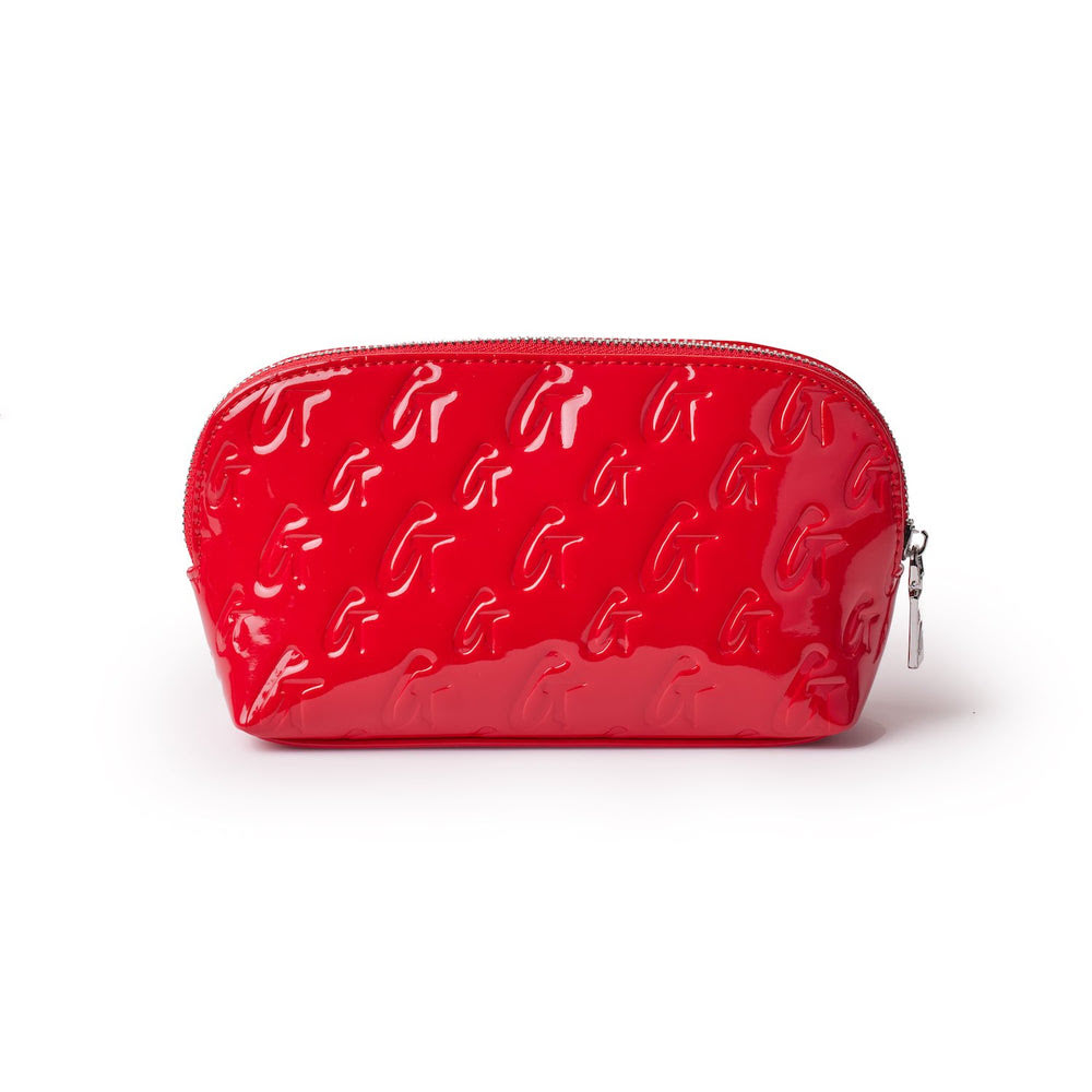 Mirrored Cosmetic Pouch - Red