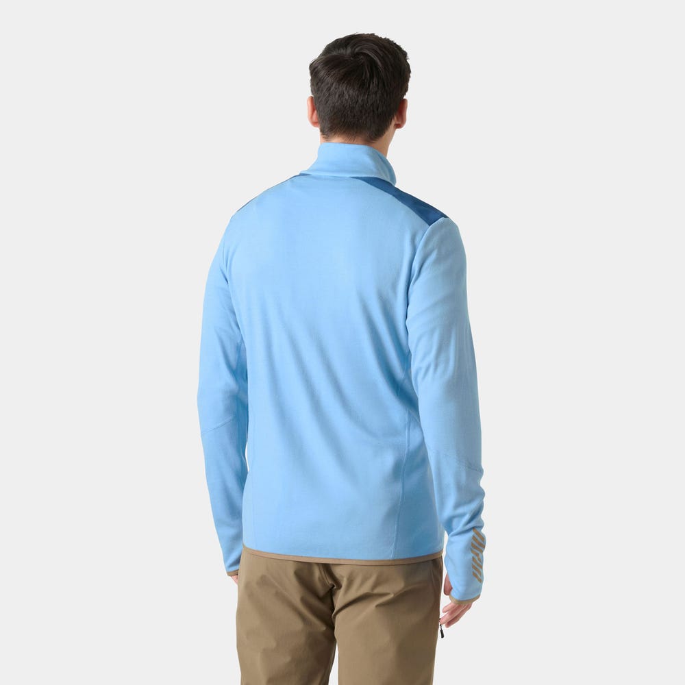 Men's Merino Wool Full-Zip Midlayer - Blue