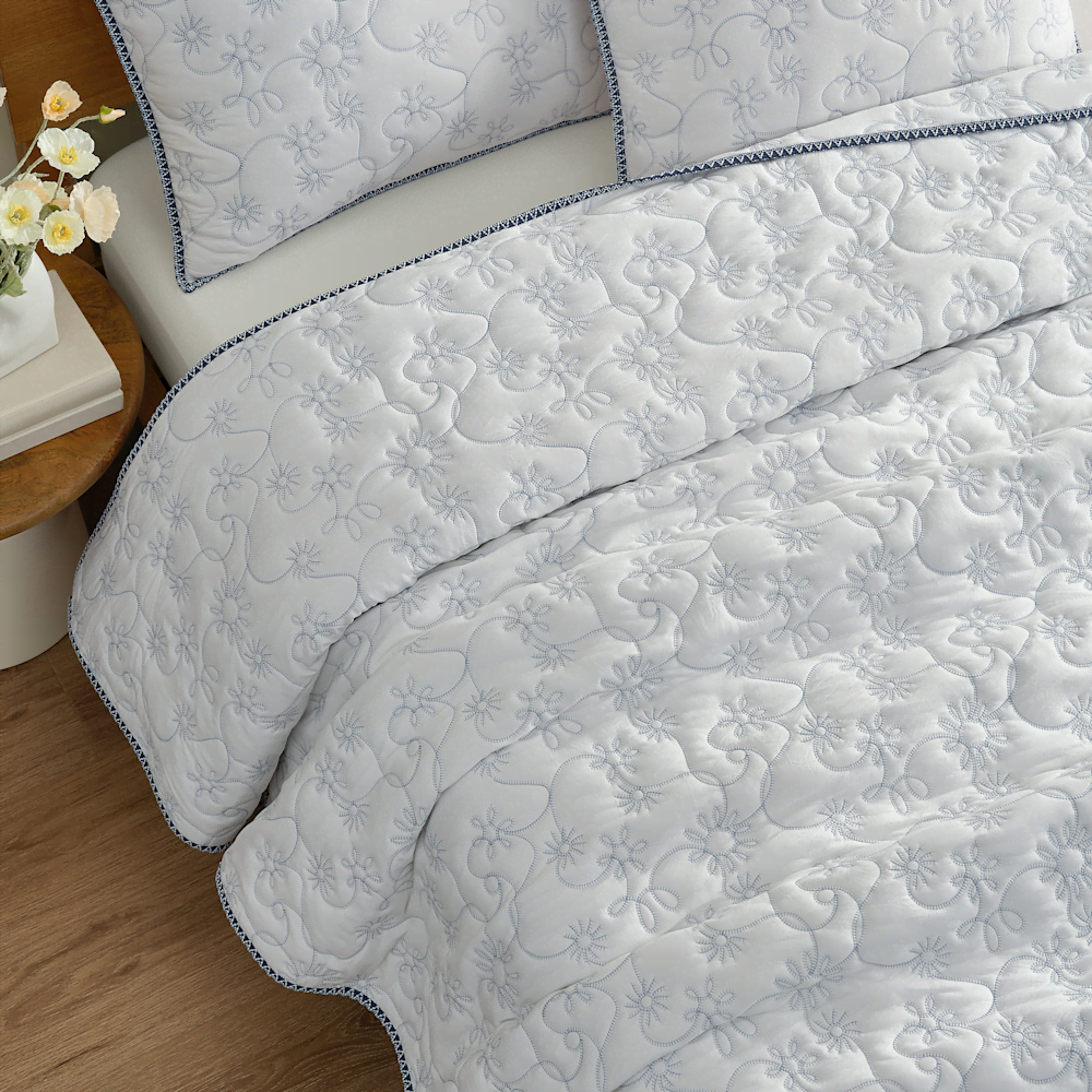 Queen Microfiber Quilt Set