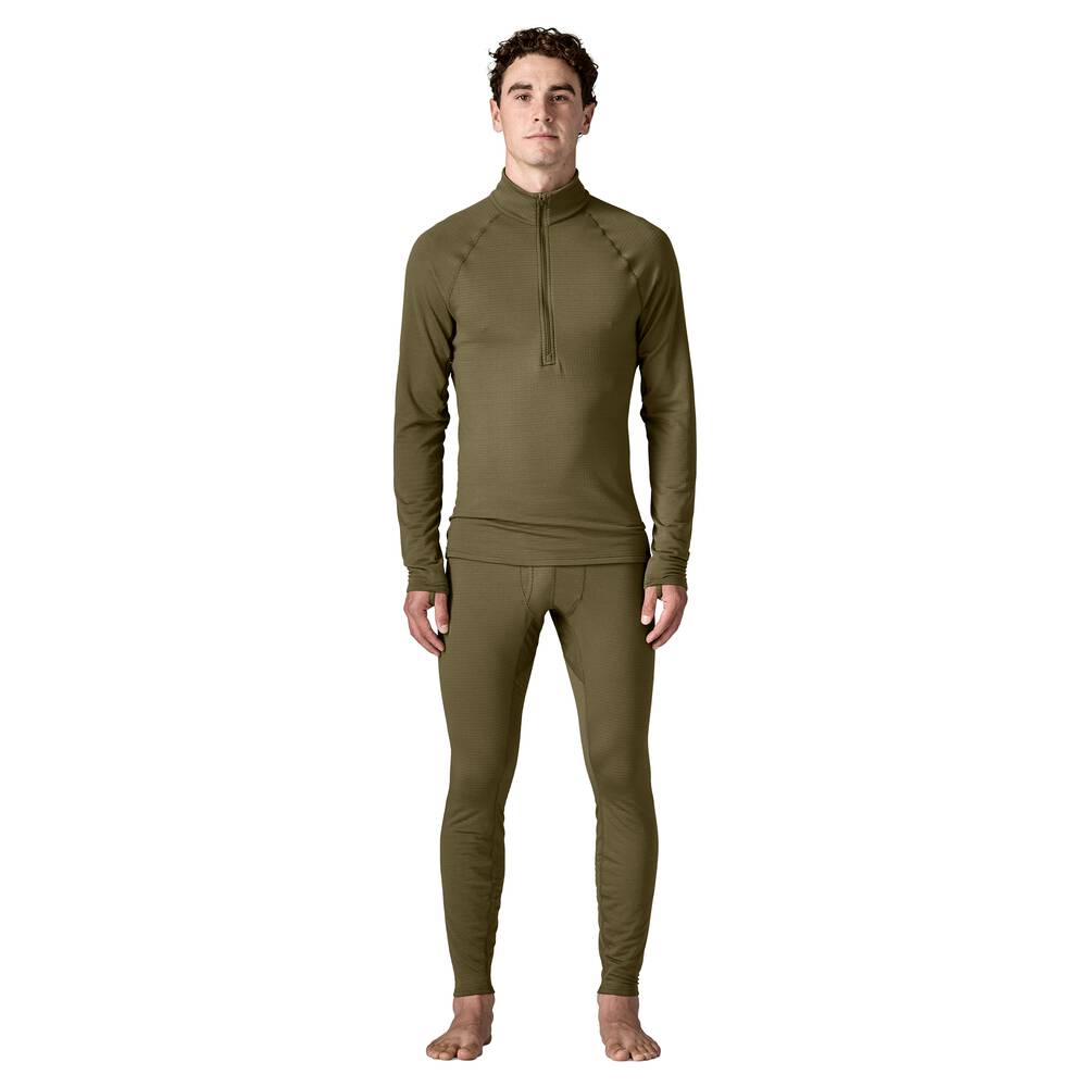 Men's Thermal Grid Base Layer Bottoms - Black