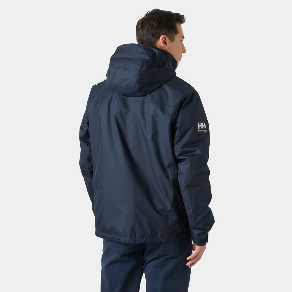 Men's Hooded Insulated Sailing Jacket - Navy