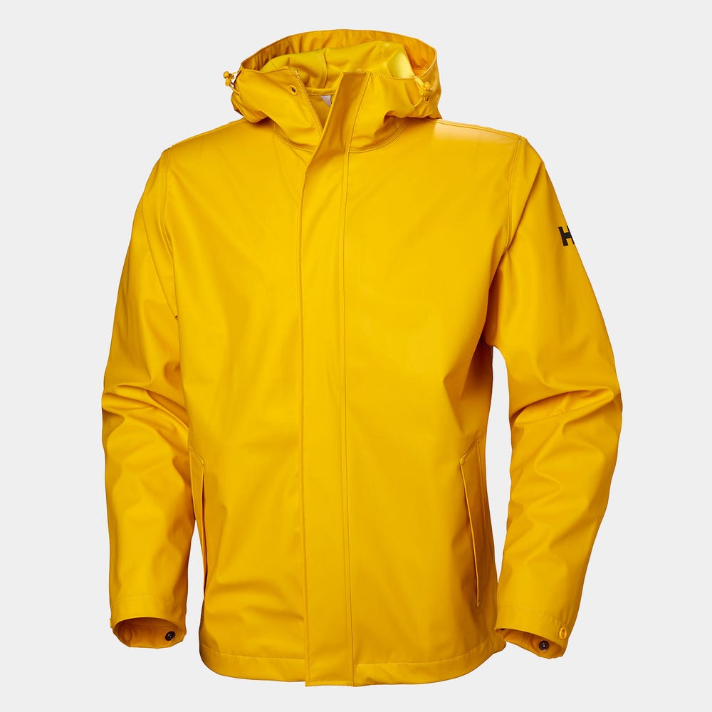 Men's Waterproof PU Rain Jacket - Dark Green