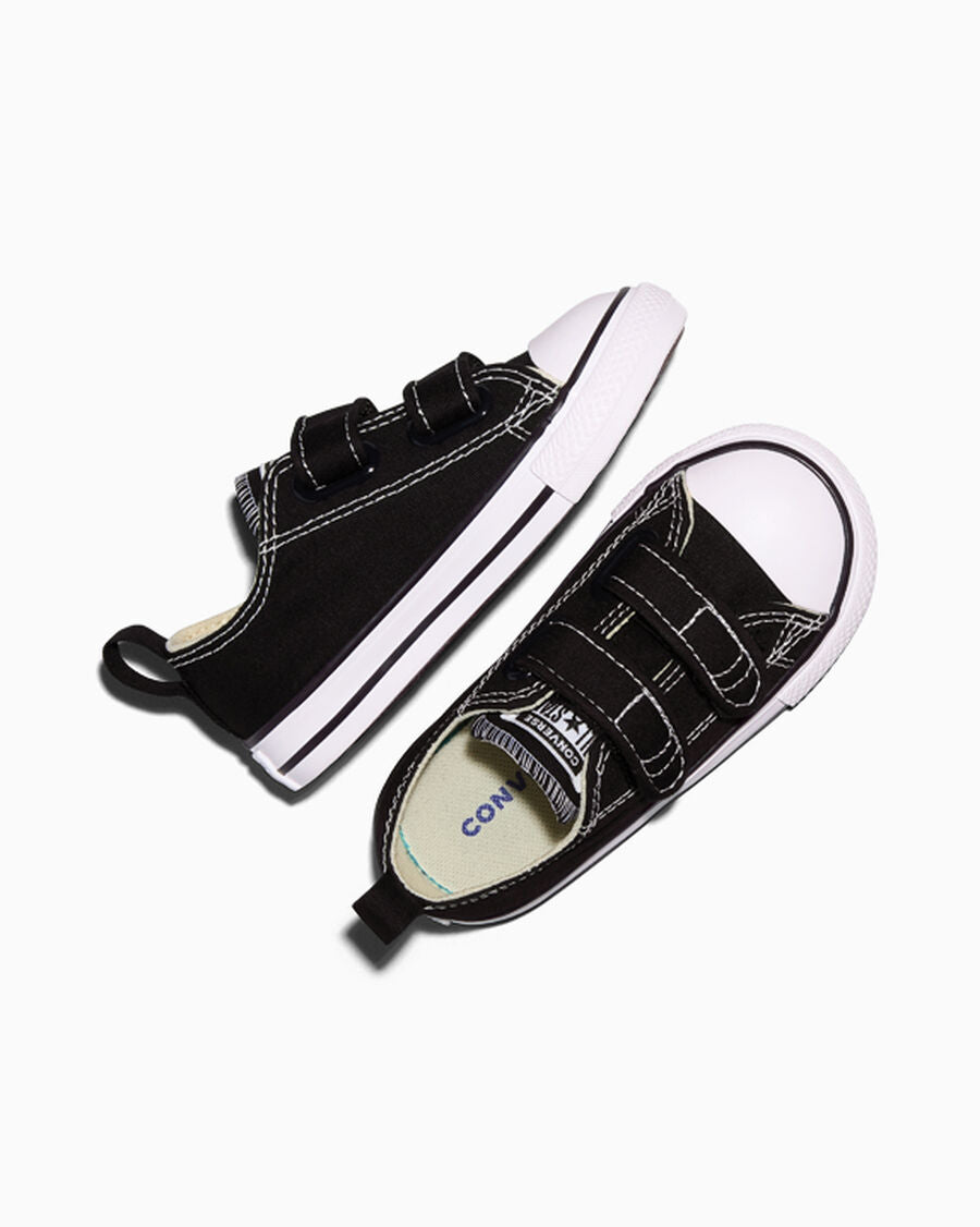 Toddler Easy-On Canvas Low Top Sneaker - Black - Black