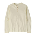 Men's Long Sleeve Cotton Henley Shirt - White