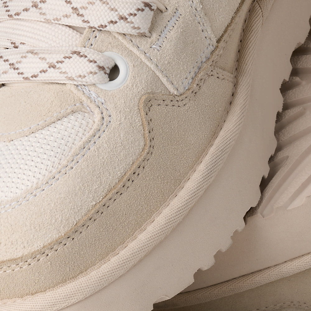 Men's Suede and Mesh Low Top Sneakers - Blue