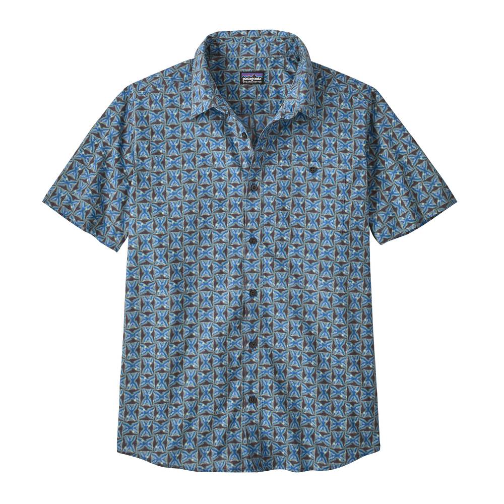 Men's Short-Sleeve Button-Up Shirt - Navy
