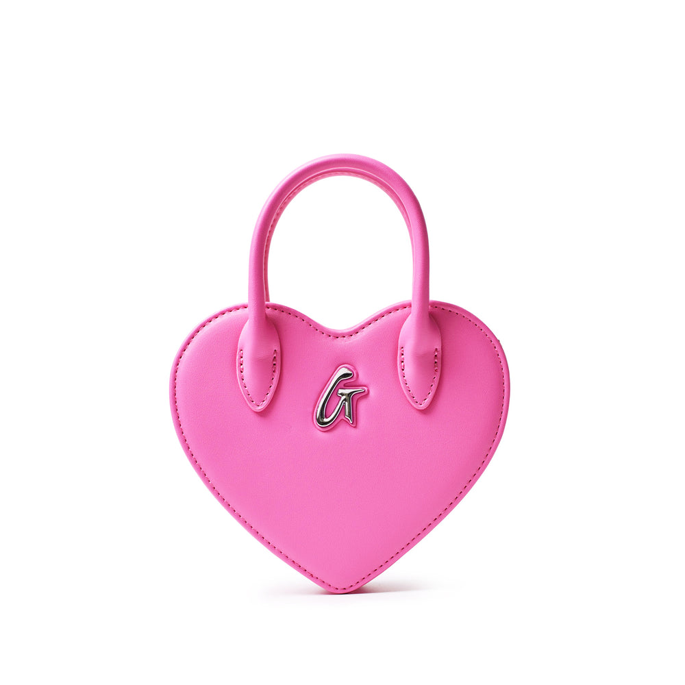 Mini Heart-Shaped Crossbody Bag - Pink