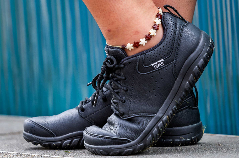 Women's Leather Zero-Drop Sneaker - Ebony