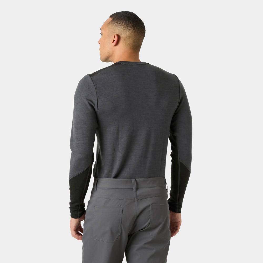 Men's Merino Wool Base Layer Top - Blue
