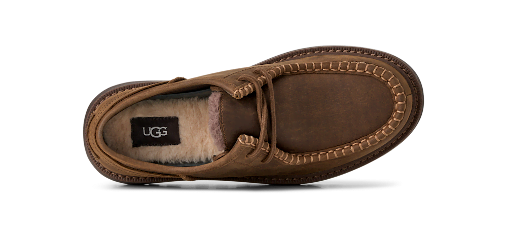 Men's Waterproof Leather Lace-Up Shoe - Oak