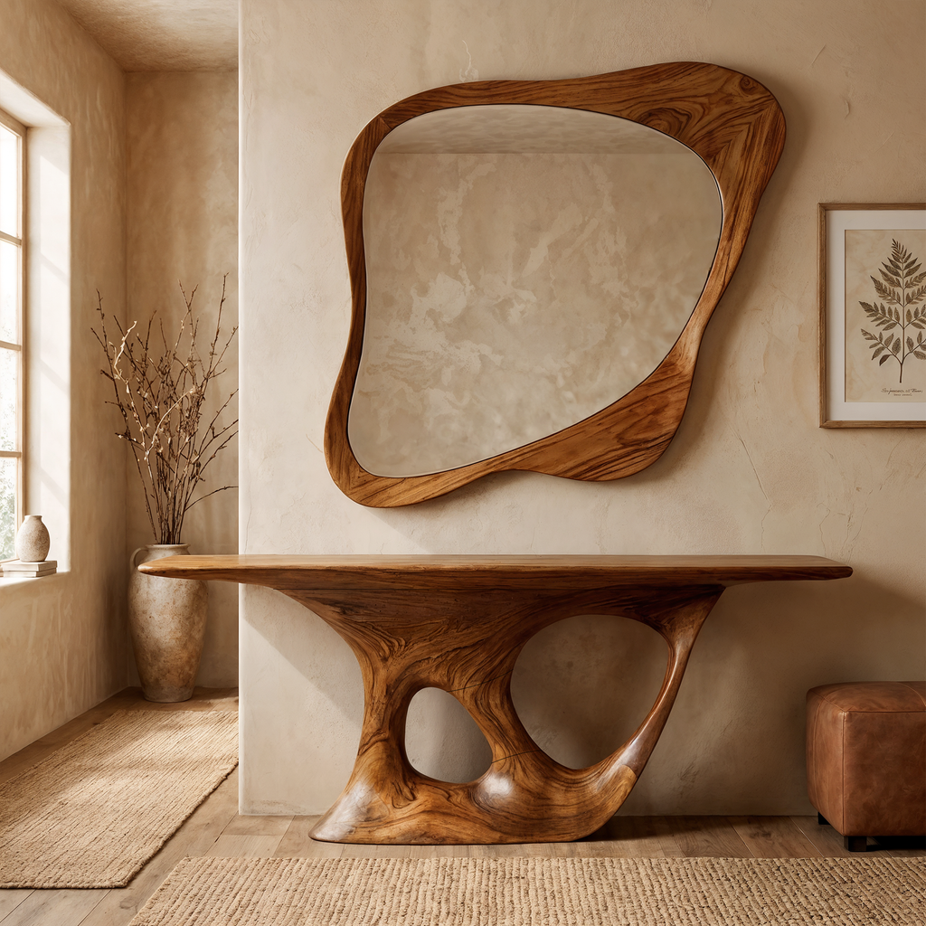Rustic Solid Wood Console Table