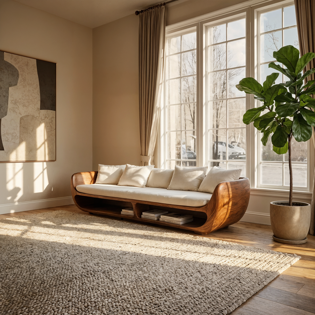 Rustic Sculptural Sofa Table